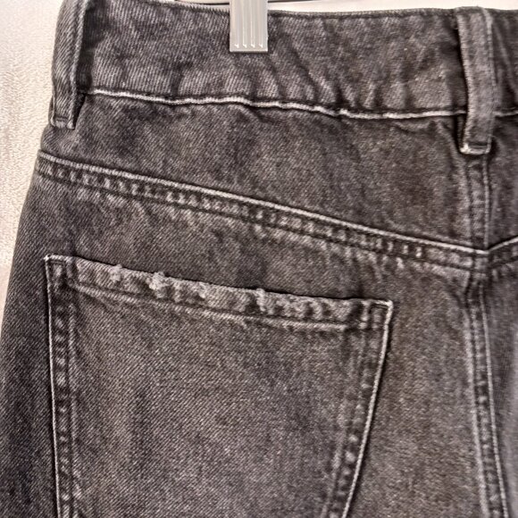 Garage Denim, Mom High Rise, Black, Distressed, Denim Shorts, Size 29, Grunge - Picture 7 of 15